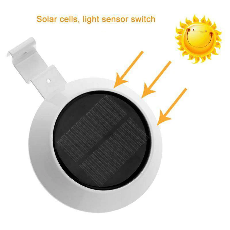 4 Светодиодный светильник на солнечных батареях, открытый/сад/двор/стена/забор/дорожка лампа солнечная панель+ пластиковый перезаряжаемый светильник на солнечной батарее