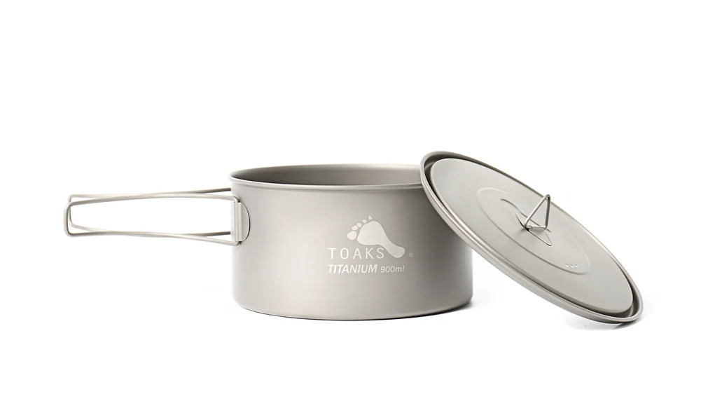 TOAKS POT-900-D130 чистая Титановая посуда для кемпинга наружные горшки, можно использовать как чашки, чаши и сковородки 900 мл 104 г
