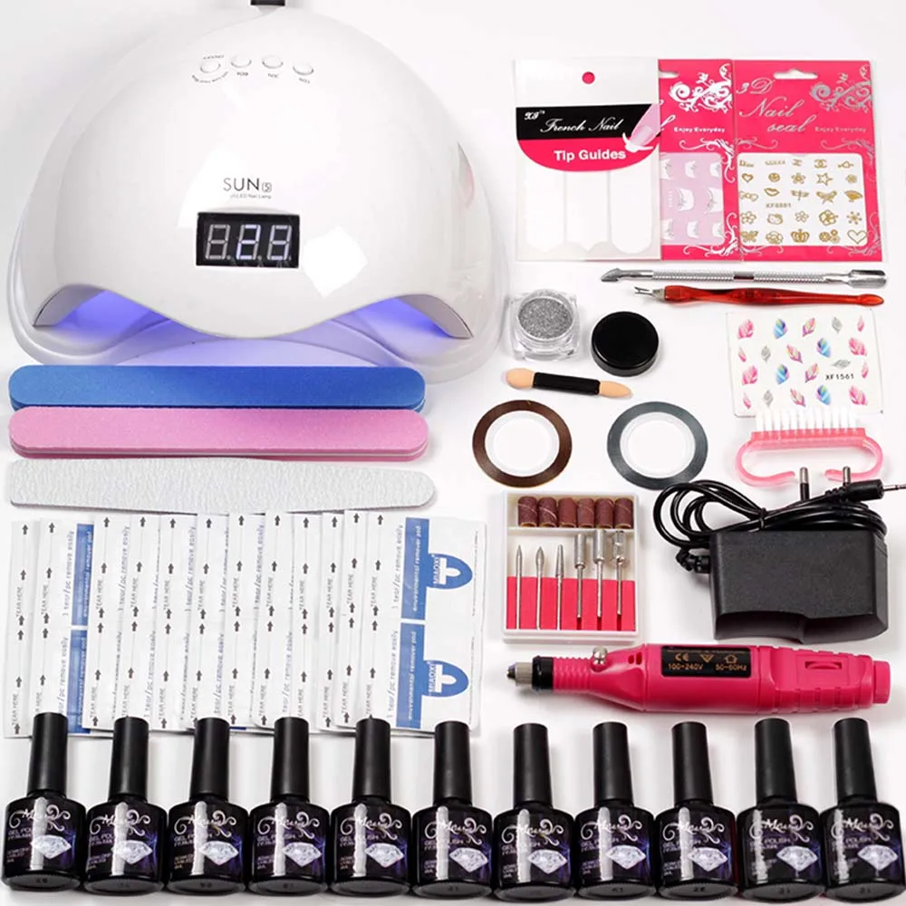 Manicure set Nail Electric Manicure Manchine Gel Kit with 6w/36w/48w