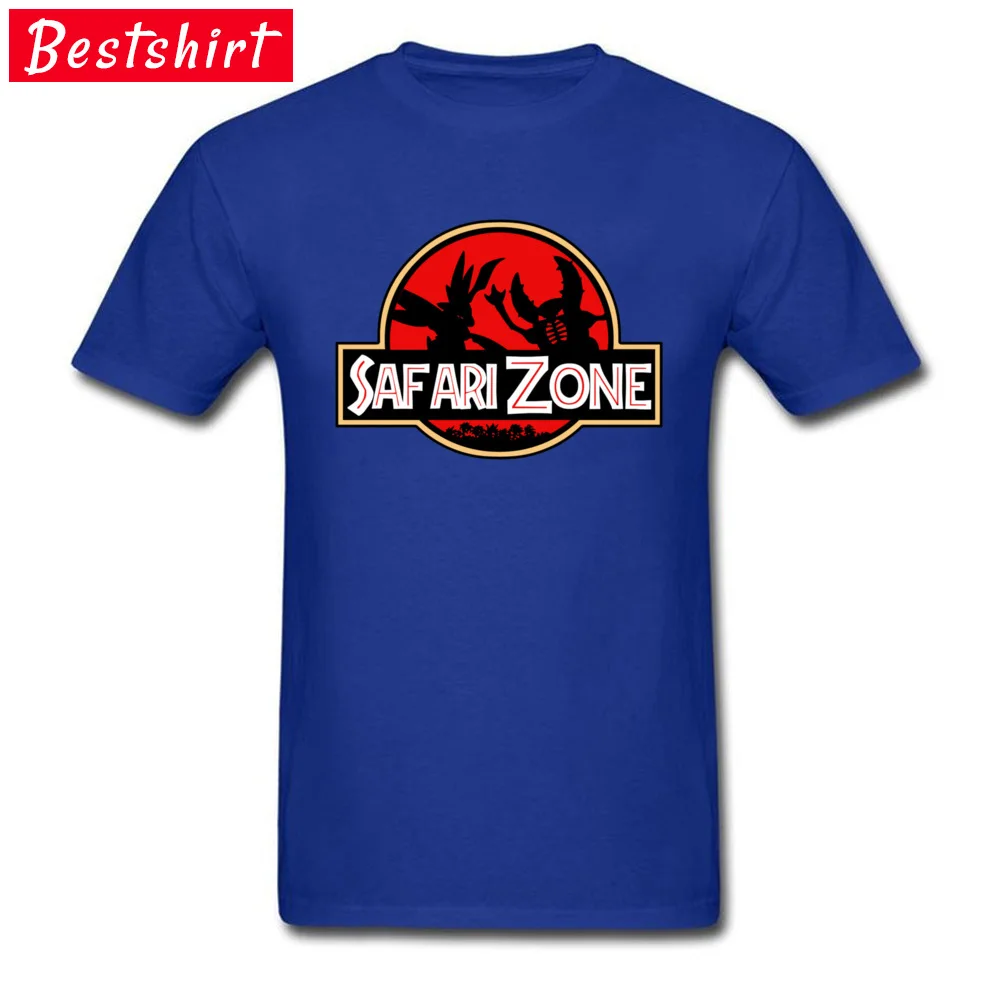  Men T Shirt Jurassic Park Safari Zone 12075 Summer Tops Tees 100% Cotton Crewneck Short Sleeve cosie Sweatshirts NEW YEAR DAY Jurassic Park Safari Zone 12075 blue