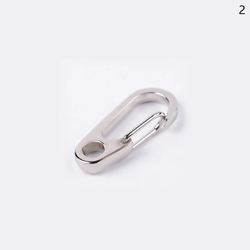 1 шт. сплав маленький Карабин брелок для кемпинга защелкивающийся крюк брелок для ключей подхваты для штор для ключей Кемпинг скалолазание мини-брелок - Color: 2