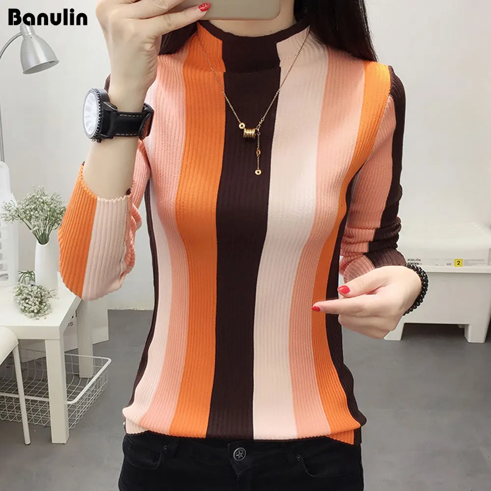 Winter Sweaters Women 2018 Fashion Jumpers Korean hit color Pullovers Knitting Pullovers Thick Christmas Sweater pull femme Sweaters