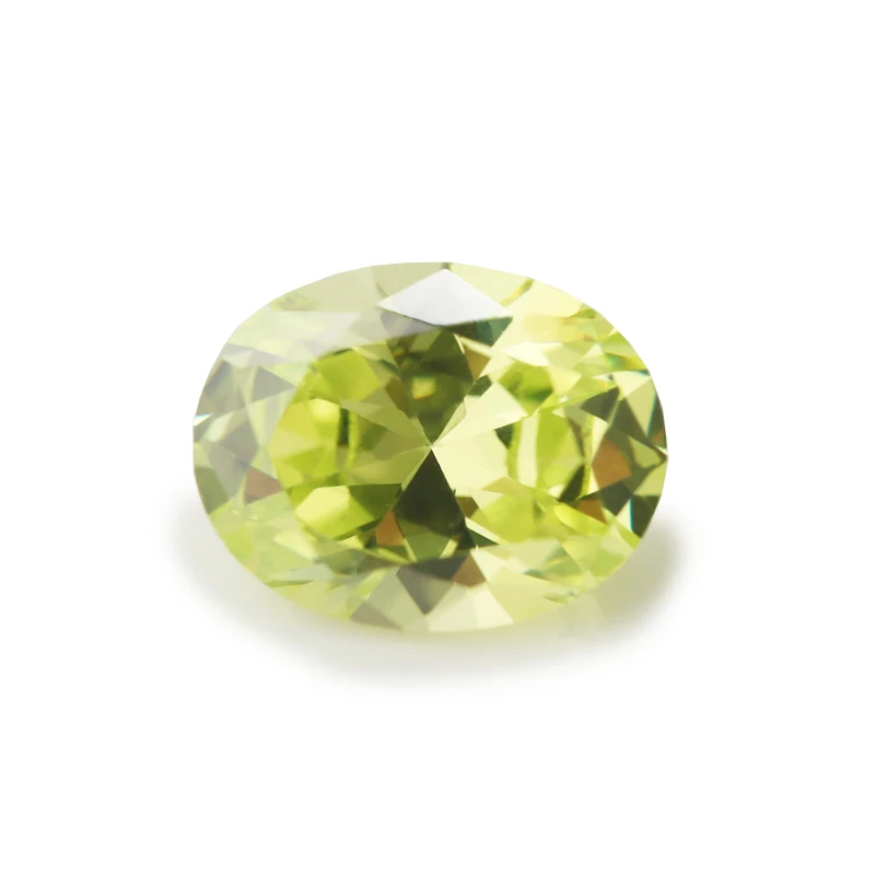 50PCS 3x4~10x12mm Oval Shape Brilliant Cut AAAAA Apple Green Color Loose Cubic Zirconia Gems CZ Stone For Jewelry Diy | Украшения и
