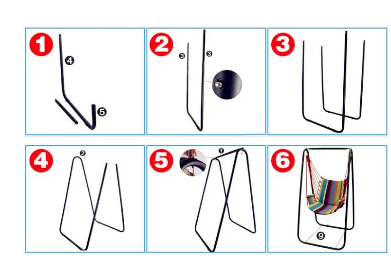 Cadeira de Suspensão do Algodão Cadeira de Balanço Rede ao ar Indoor com Prateleira Dormitório Portátil Lazer Respirável Confortável Livre Removível 8 High Quality Móveis
