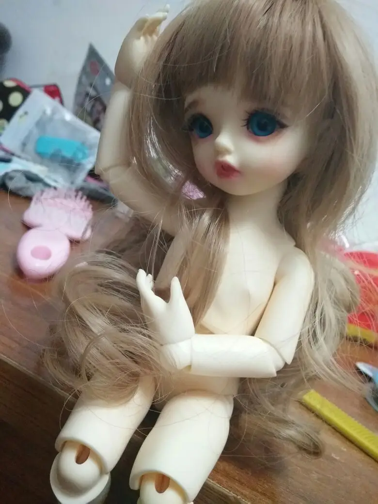 Кукольный парик luodoll BJD sd кукла 6 очков ребенок бесплатно отправить глаза(бесплатные глаза