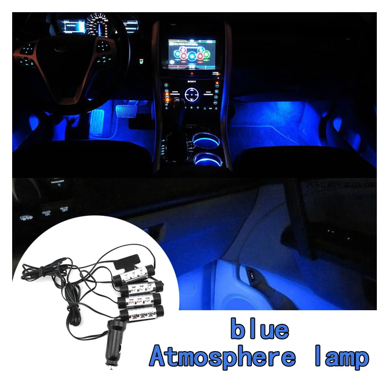 High Quality Blue Car Interior light Decorative Atmosphere Lights Car Styling Lampin Decorative