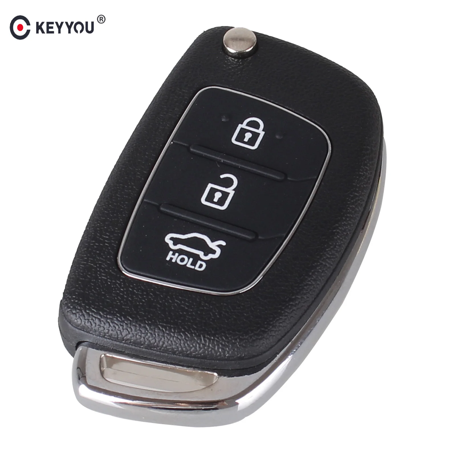 Раскладной чехол KEYYOU с 3 кнопками и дистанционным управлением для Hyundai Mistra ix35 ix45