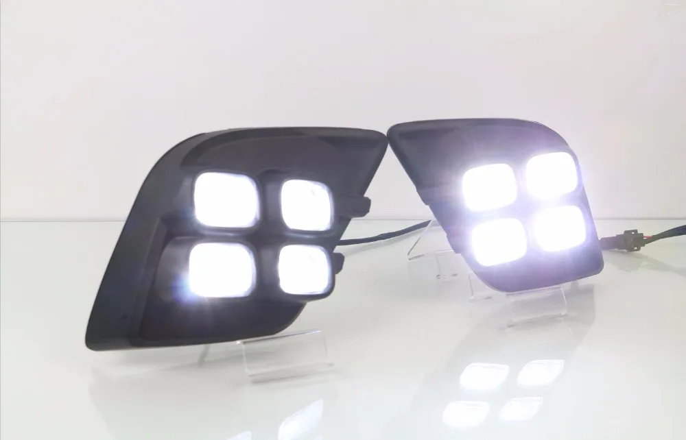 Qirun СИД drl дневного света для Toyota Hilux- с желтым сигналом поворота и wireless control