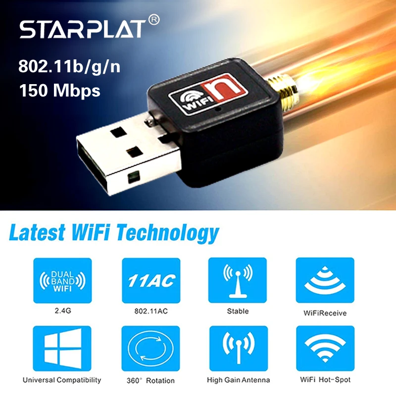 Usb wifi адаптер 150 Мбит/с высоким коэффициентом усиления 5dbi wifi антенна 802.11n usb Wi-Fi приемник Ethernet Сетевая карта