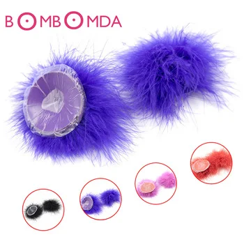 1 Pair Milk Paste Women Feather Chest Paste Breast Bra Silicone Heart Nipple Cover Adhesive Sex Product Adult Games for CoupleO3