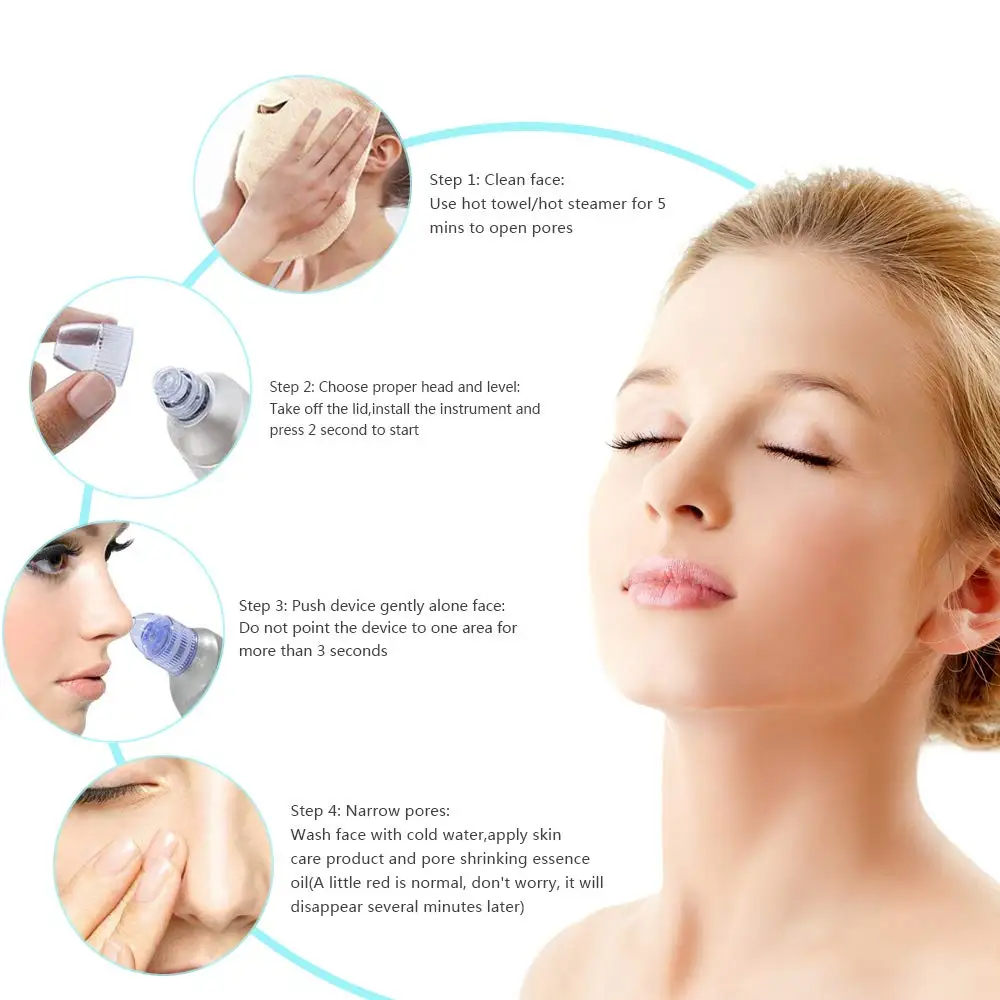 Removedor de Cravo Cuidados com a Pele Ferramenta de Vácuo de Sucção a Vácuo de Remoção de Acne Miqmi Rosto Limpa Poros Pimple Facial Dermoabrasão Diamante 13 Cheap Utensílios de cuidado facial