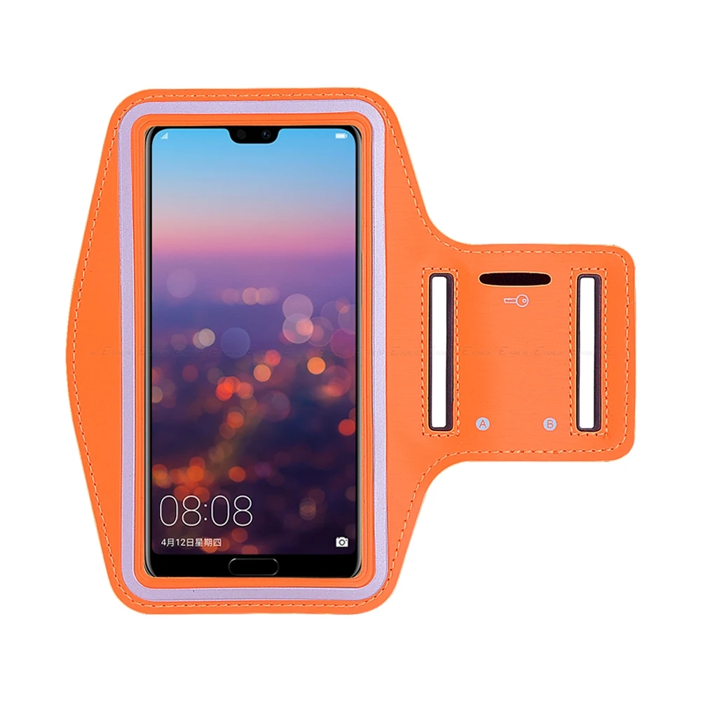 Чехол-держатель для телефона для бега, спортзала, велоспорта, тренировки, телефона, сумка для HuaWei P30 P20 Pro P10 P9 Plus P8 Lite Mini GR5, чехол на руку - Цвет: Оранжевый