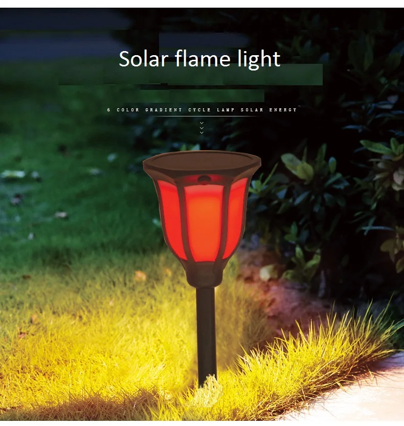 Poste de Luz ao ar Livre da Lâmpada Luz da Chama da Tocha Luz da Lâmpada de Parede Luz para Jardim de Casa Cores Leds Solar Jardim Paisagem Rgb Hot 12 6 5 Parede Solar Jardim Poste de Luz Ao