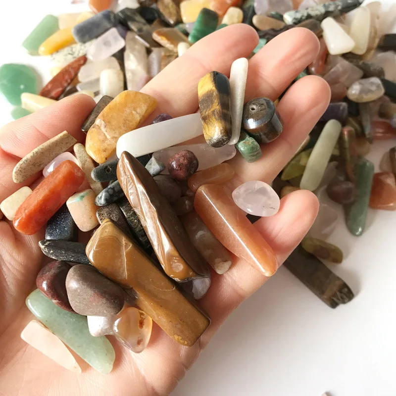 

100g Mixed Crystal Irregular Tumbled Stone Healing Reiki Crystal Chakra Home Decor Garden Decorative Stone