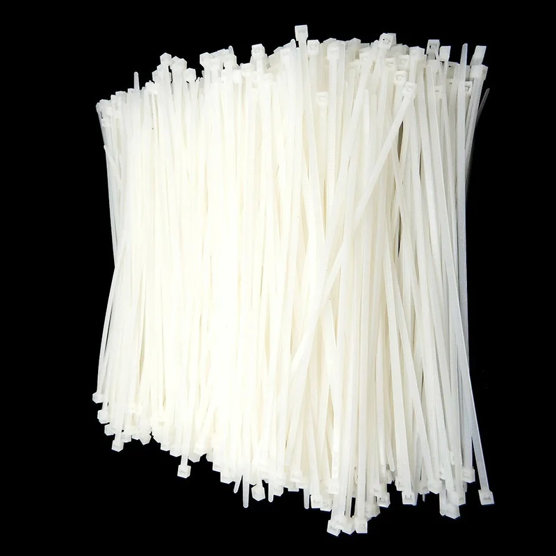 

White Cable ties Nylon Tensile Wire Self-locking Fastener Tool Clamps Accessory Replacement Zipper Zip Durable