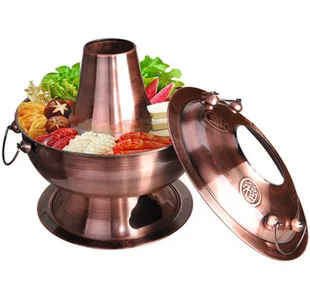 

4L Carboligni Hot pot Special Thickening Cooking Food Stove Classic Stainless Steel pot Fondue Charcoal Soup pot