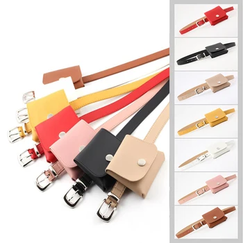 

2019 New ladies PU belt With bag casual fashion women's decorative belt