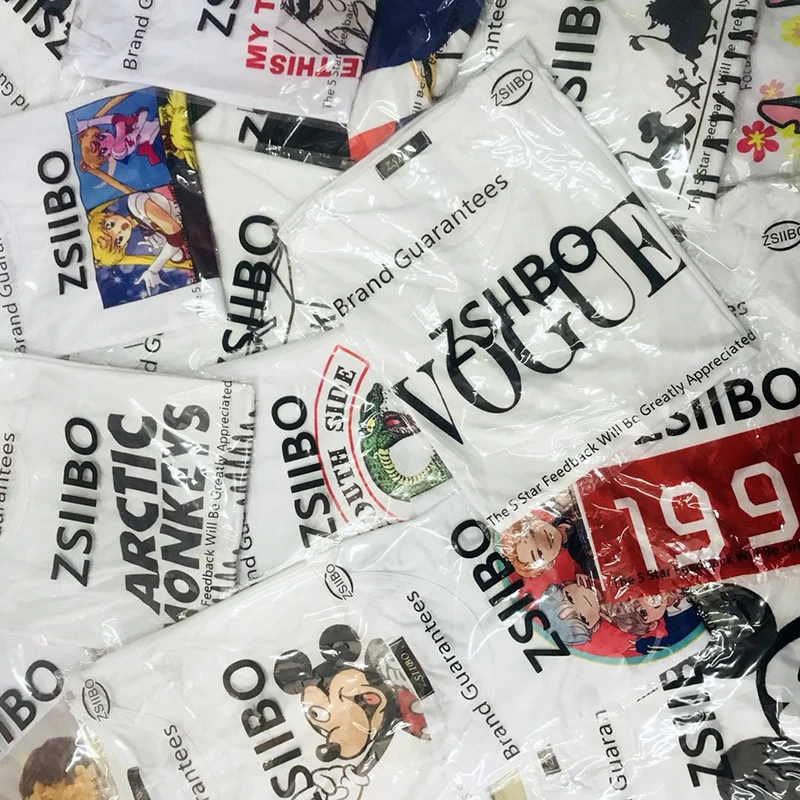 

Fashion Brand Luck Bag Women's DIY Print T Shirt Suprise tshirt The Tops Good Price Short Sleeve Tops LG WT02