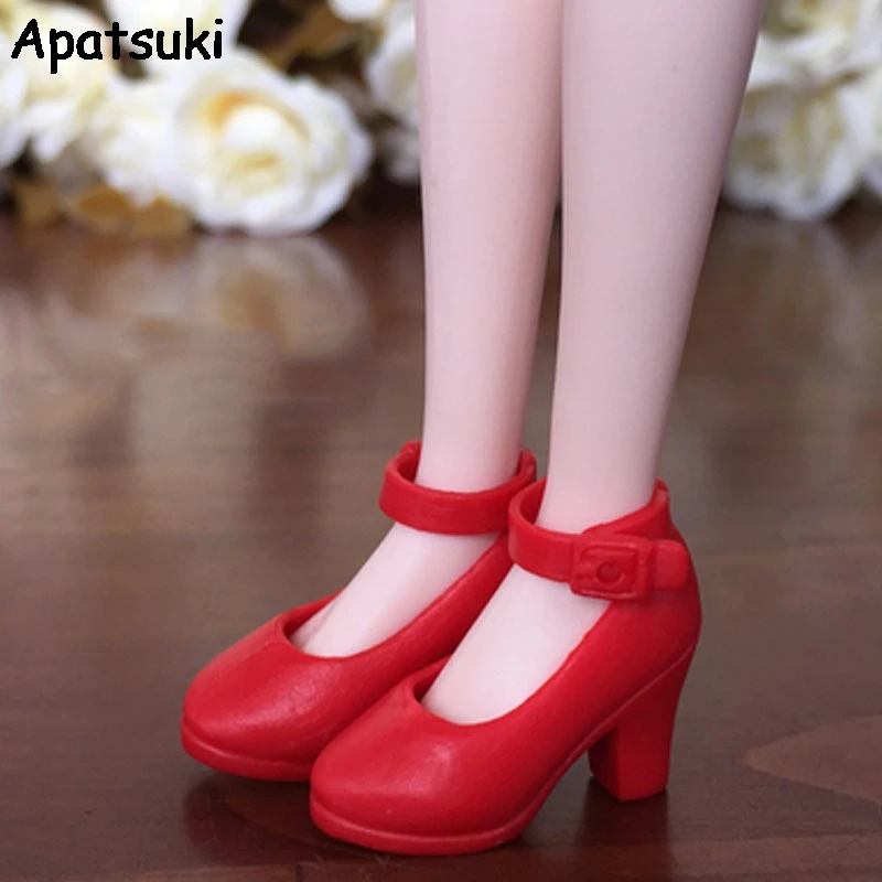 Red High Heel Shoes For Blythe Dolls 1/6 Fashion Doll Shoes For Licca
