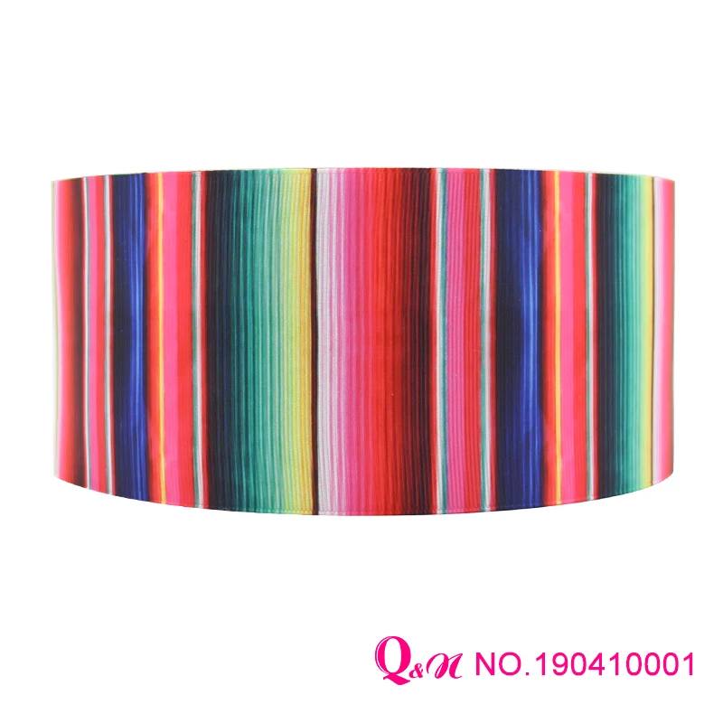 

Q&N ribbon 190410001 Colorful Pattern Grosgrain Ribbons Making Hair Bows Wedding Decorative Gift Box Wrapping DIY Crafts