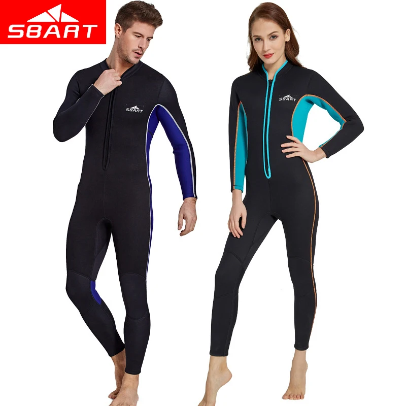 SBART Professional 3MM One Piece Scuba Dive Wetsuit Men/Women Zipper Spearfishing Jumpsuits