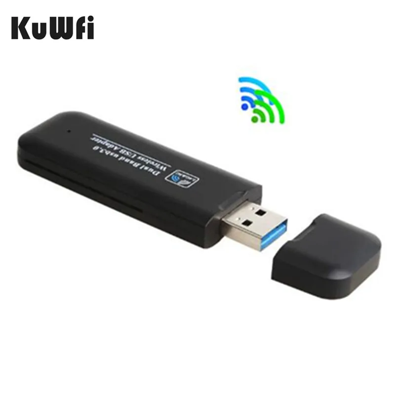 KuWfi USB беспроводной адаптер RTL8812AU мягкий AP USB 3,0 сетевой адаптер 1200 Мбит/с двухдиапазонный WiFi ключ/приемник для настольного ноутбука