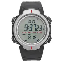 Мужской унисекс Водонепроницаемый светодиодный цифровые спортивные часы Военная Электроника наручные часы Секундомер Дата Резиновые наручные часы
