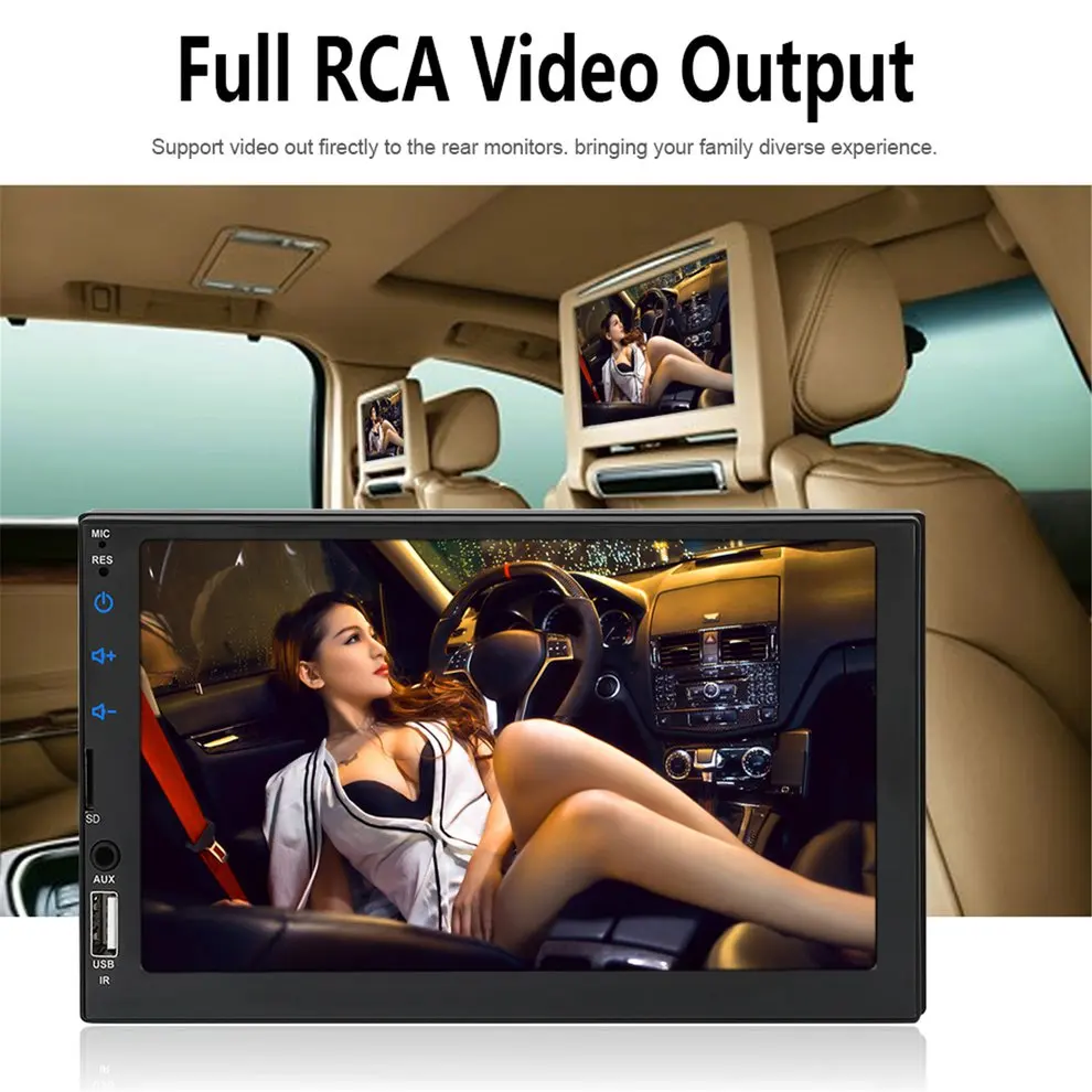 

7703 Universal 7 "Touch Screen 2 din Auto Multimedia Speler Autoradio 2din Stereo Video MP5 Speler Auto Radio Four-lamp camera