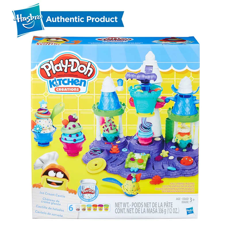 Hasbro Play-Doh creaciones de cocina Castillo de helado fiesta Play Doh Slime Supplies Fun Factory juguetes de arcilla para niños - 6