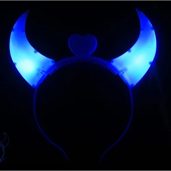 

Party Concert Hair Band Prop Luminous Cow Horn Lamp Light Up&Gifts