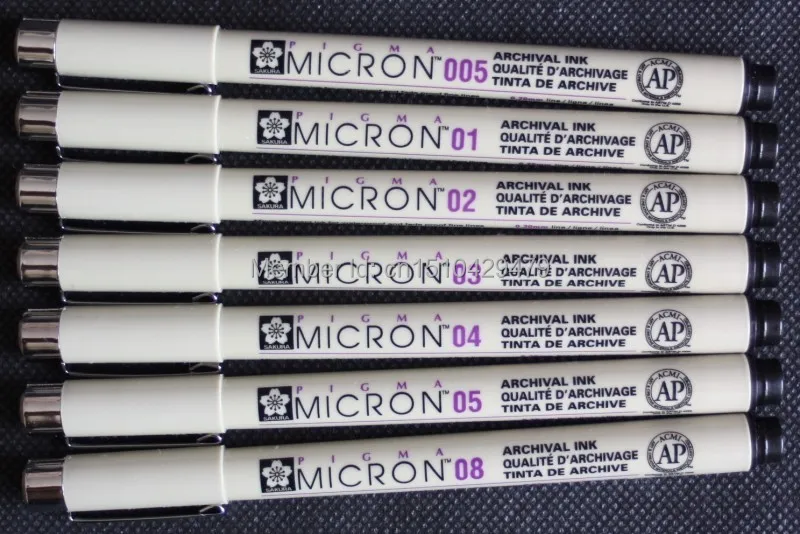 12 шт./кор. Sakura Pigma Micron ручка-перо для рисования 005/0,2 мм