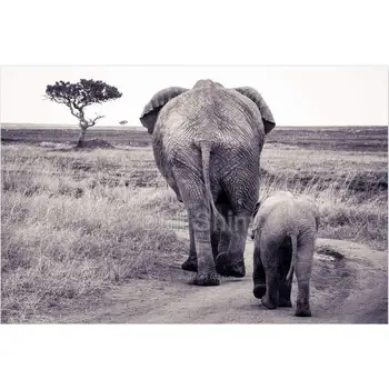 

5d diy diamond Painting African nature scenery elephant mother and Baby diamond embroidery Cross Stitch Mosaic home Decor Gift
