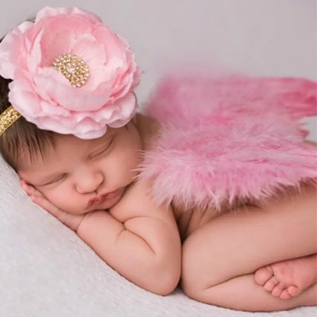 Newborn Photography Accessories Angel Wing Baby Photo Props Handmade Costumes For Infants Fotografia Crochet Costumes For Baby