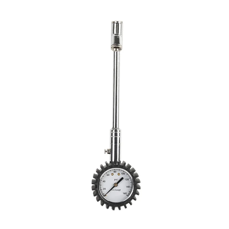 

Dial Tire Pressure Gauge Straight Dual Foot Air Chuck Heavy Duty For Car Truck Bus Tyre Pressure Measring Tools 0-160 PSI