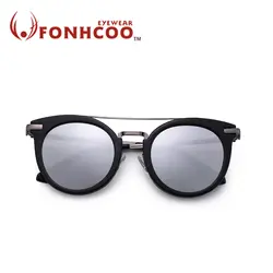 2018 fonhcoo Мода Драйвер солнцезащитные очки женщин металлический каркас Пилот Зеркало Модные солнцезащитные очки мужские брендовые Дизайн