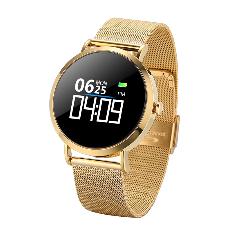 Bluetooth умные часы CV08C металлический ремешок мужские модные наручные Smartwatch поддержка HR мониторинг нескольких языков для Android IOS