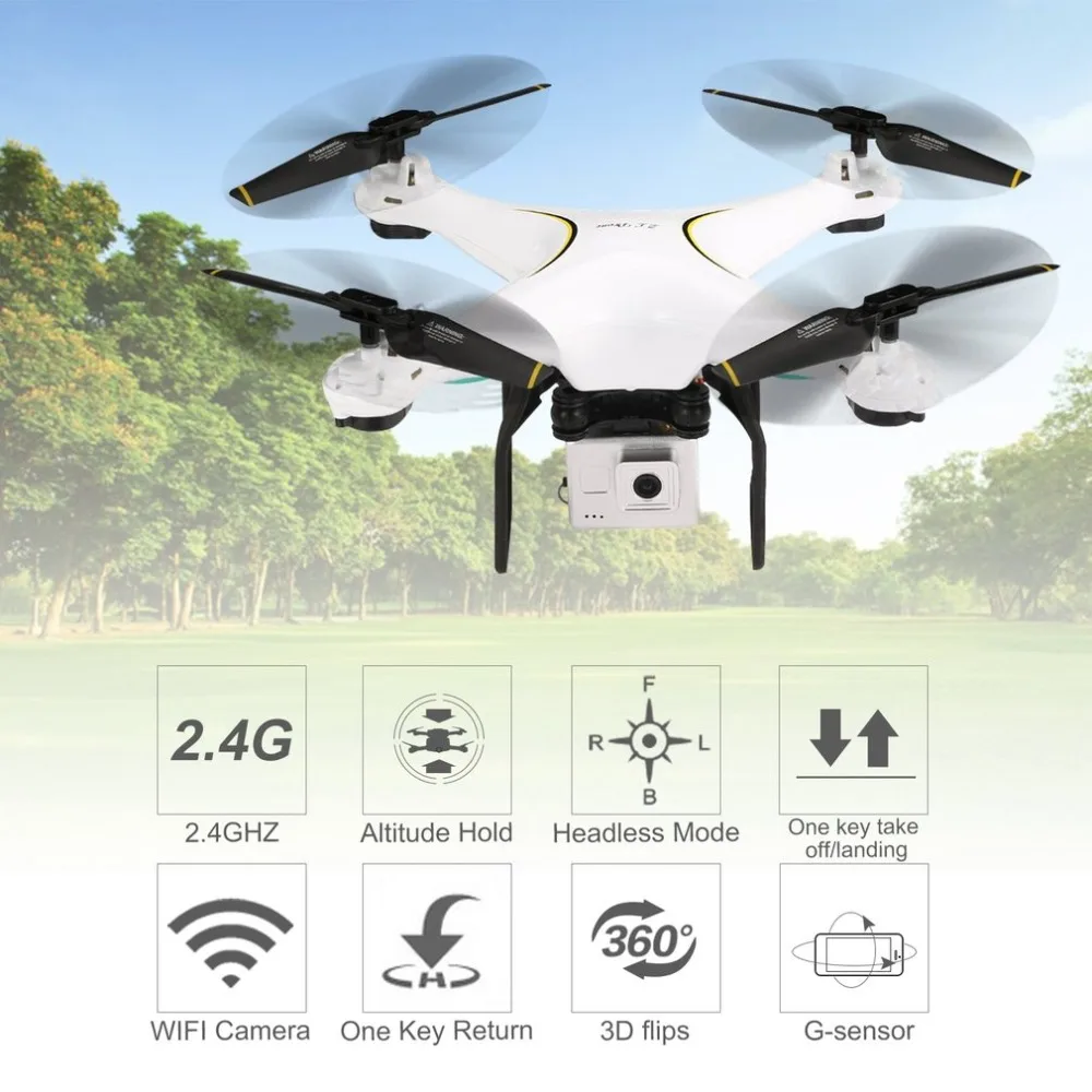 Радиоуправляемый Дрон Wifi FPV SG600 Квадрокоптер с камерой 0.3MP самолет удержание