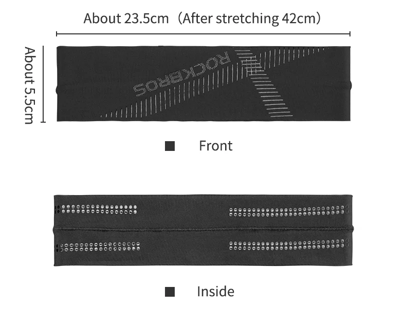 ROCKBROS спортивный Напульсник для бега, велоспорта, спортзала, Верховная повязка на голову для мужчин, фитнеса, йоги, баскетбола, Нескользящая
