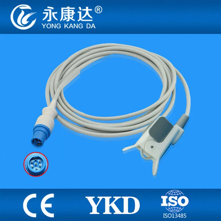 

5PCS/ Lot Free Shipping Compatible for Drager SC7000 7Pin Pediatric Clip Spo2 Probe Sensor, 3M