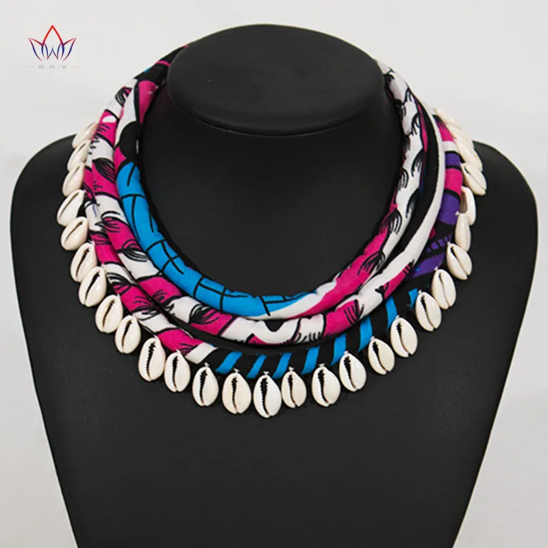 

2019 African Handmade Twist Choker Necklace for Women Boho Style Necklaces & Pendants Rope Chain Shell Decoration SP052