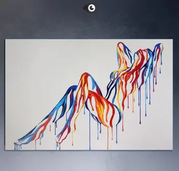 

Free shipping Painting by David Art. Psychadelic painted the invisible skin of a women B-004