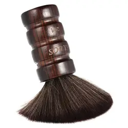 Салон волос щетка-сметка парикмахерские шеи для уборки пыли щетка для лица тряпка для клавиатуры расческа деревянная ручка мягкая