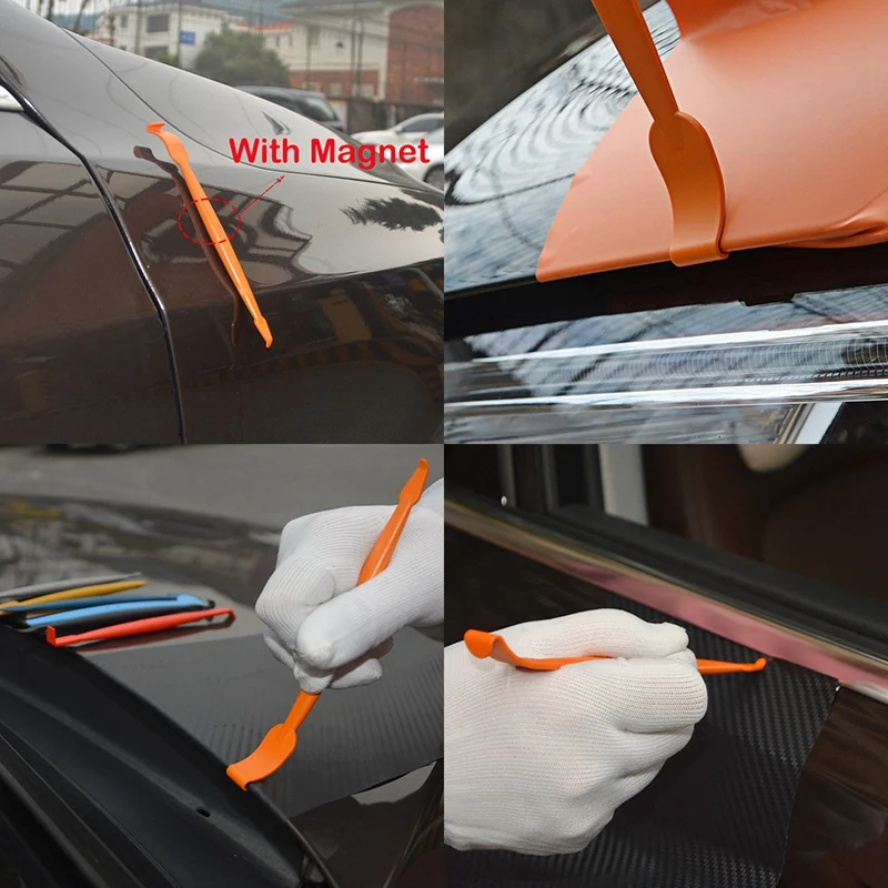 Автомобильный оконный тонированный фольга пленка Магнитный скребок резак нож виниловый набор инструментов