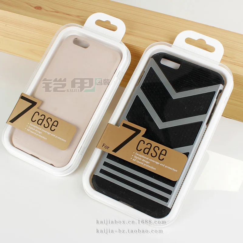 KJ-651 500 шт. универсальная коробка для iPhone 6 S/6 S plus/7/7 plus прозрачная упаковочная