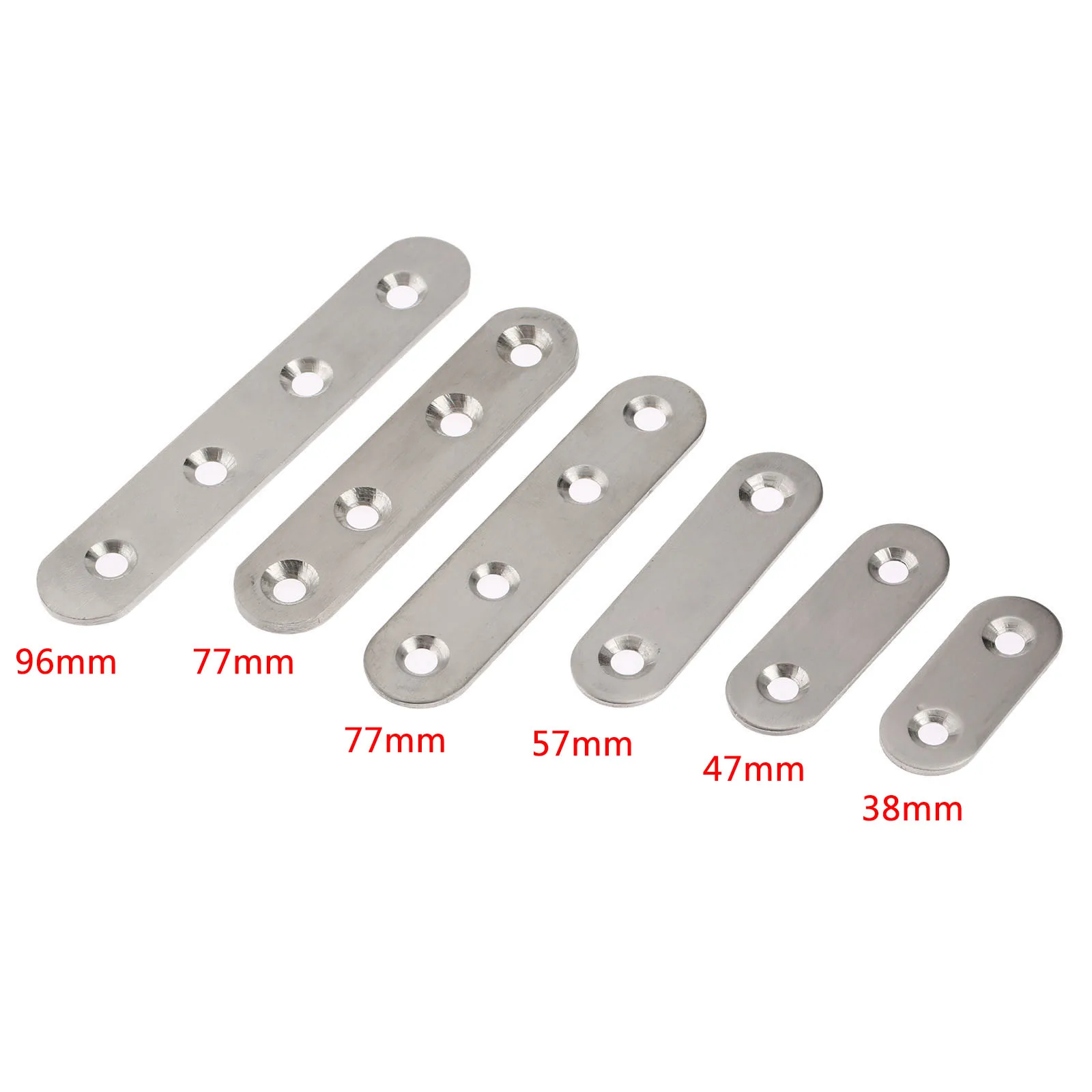2Pcs Stainless Steel Corner Brackets Straight Flat Bracket for