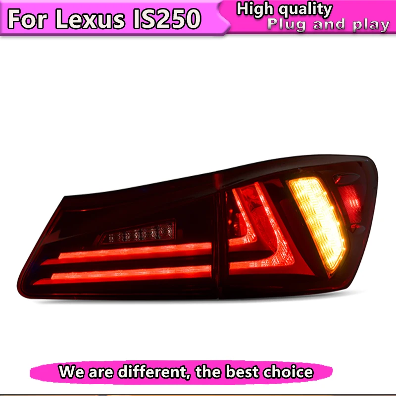 

Car Styling for Lexus IS250 IS300 IS350 LED Taillight 2006 2007 2008 2009 2010 2011 2012 Taillamp with DRL+Brake+Park+Signal led