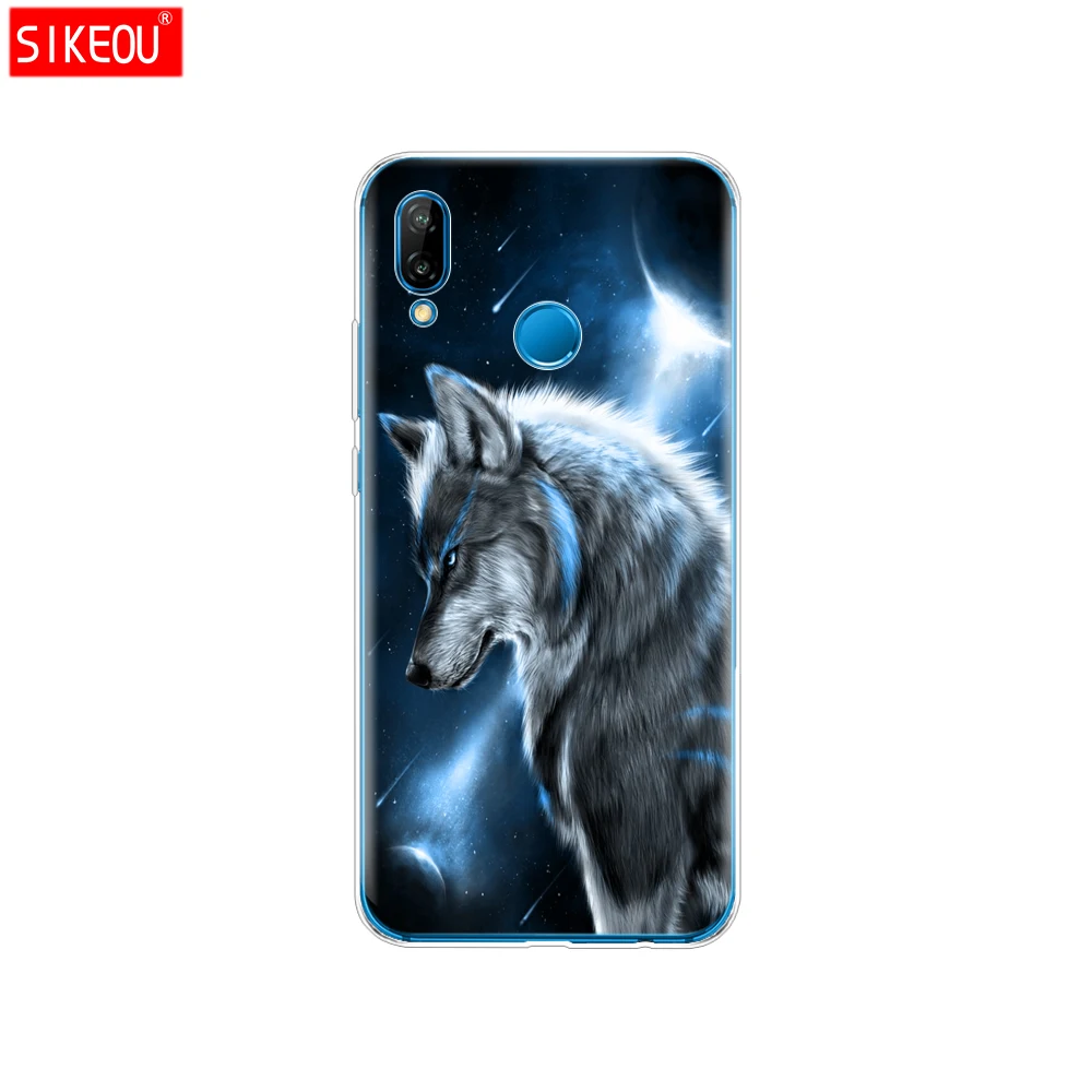 Силиконовый чехол для 5,8" huawei p 20 Lite huawei p 20 pro phone Для huawei p 20 Coque черный чехол Защитный Телефон прозрачный цветок кошки - Цвет: 12057