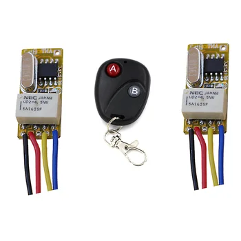 

Hot Sale DC 3.5V -12V 2pcs Mini Relay Receiver+ Transmitter DC3.7V 4.5V 5V 6V 9V 12V Minitype Micro Remote Control Switch Small