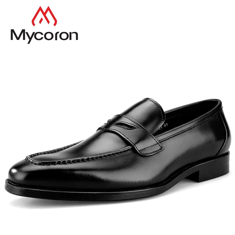 

MYCORON Spring Boots Men Formal Wedding Shoes Luxury Brand Top Fashion Men Business Shoes Men Pointed Toe Shoes Herrenschuhe