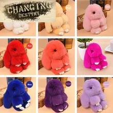 15 Colors Children’s Toys Loaded Dead Rabbit Mink Fur Cute Rabbit Boy Girl Rabbit Pendant Backpack Bag Accessories